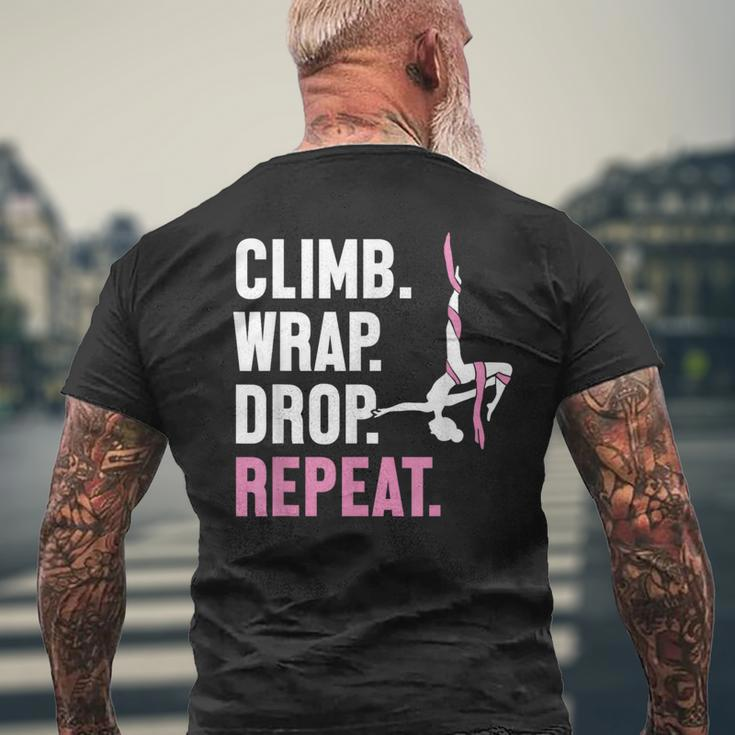 Climb Wrap Drop Repeat Aerial Yoga Aerialist Aerial Silks Men's T-shirt Back Print Gifts for Old Men