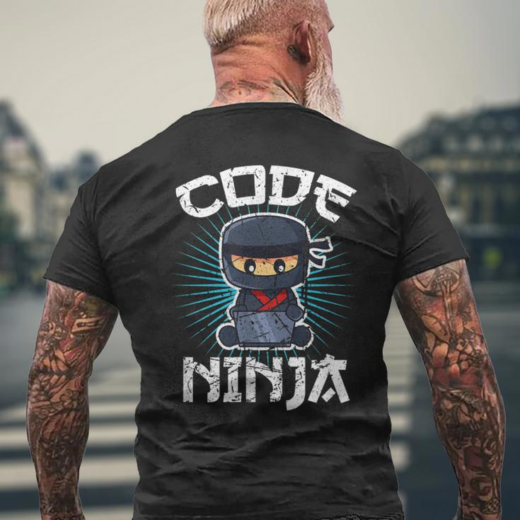 Code Ninja Programmer Coder Computer Programming Coding T-Shirt mit Rückendruck Geschenke für alte Männer