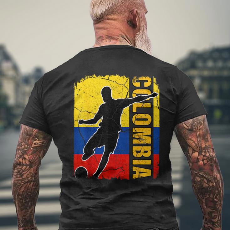 Colombian Soccer Team Colombia Flag Jersey Football Fans Men's T-shirt Back Print Gifts for Old Men