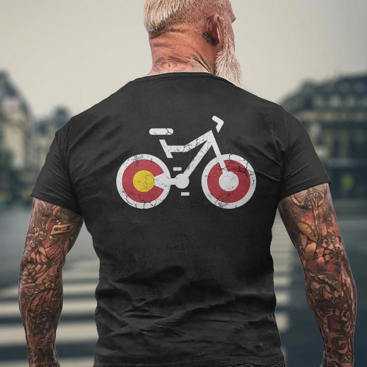 Colorado Flag Bike Men's T-shirt Back Print Gifts for Old Men