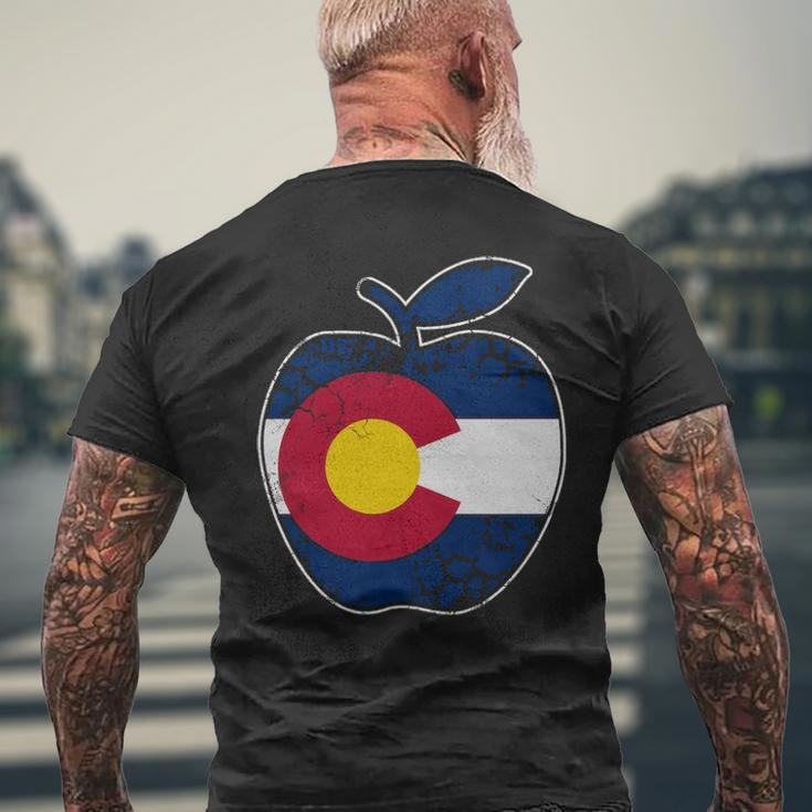 Colorado Flag Teachers Teacher Appreciation Men's T-shirt Back Print Gifts for Old Men