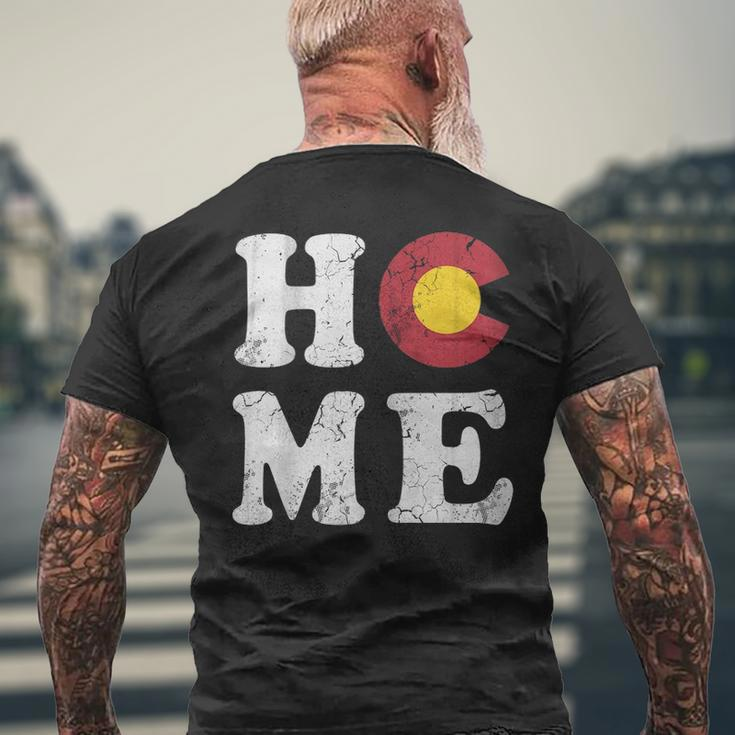 Colorado Home Flag State Vintage Fade Men's T-shirt Back Print Gifts for Old Men