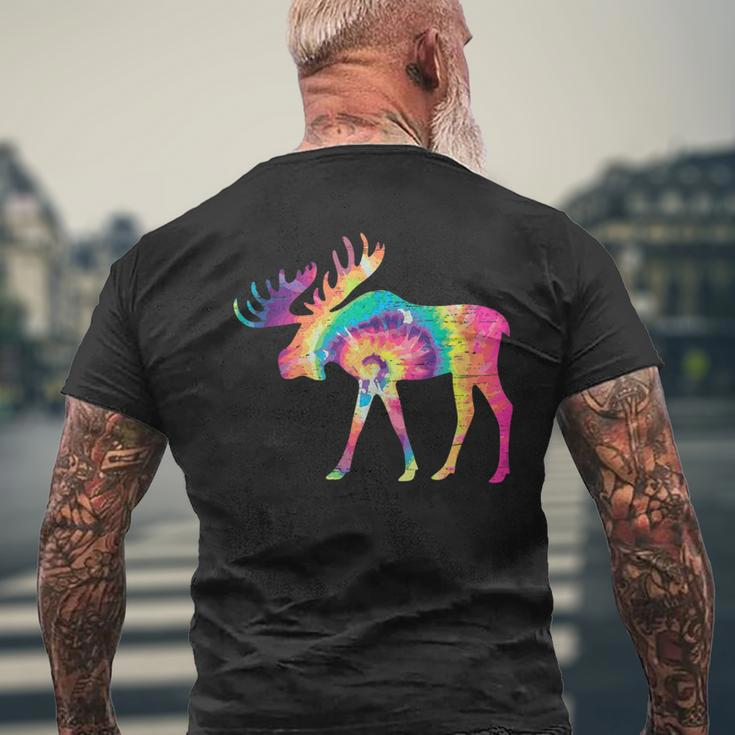 Colorful Moose Alaska Specie Wild Animal Hunting Men's T-shirt Back Print Gifts for Old Men