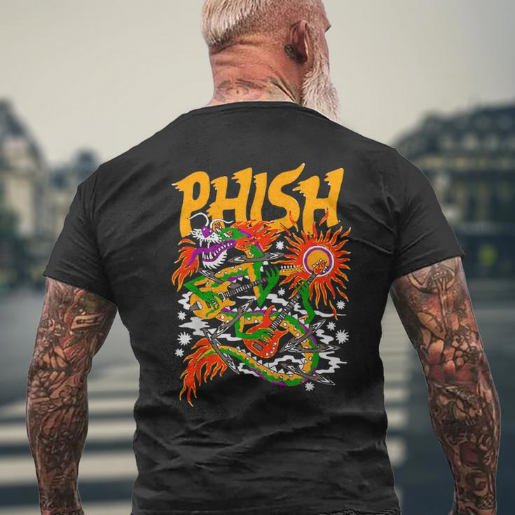 Colorful Phish-Jam Tie-Dye For Fisherman Fish Graphic Men's T-shirt Back Print Gifts for Old Men