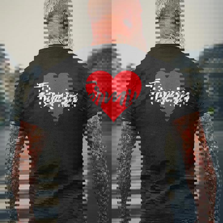 Con El Nombre I Love Fermina I Heart Named Camiseta Hombre Estampado Espalda Regalos para ancianos