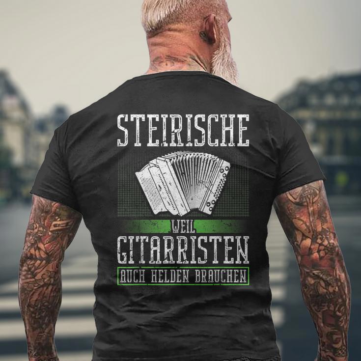 Concertina Styrian Harmonica T-Shirt mit Rückendruck Geschenke für alte Männer