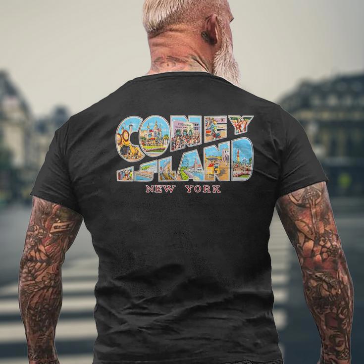 Coney Island New York Ny Vintage Retro Souvenir Men's T-shirt Back Print Gifts for Old Men