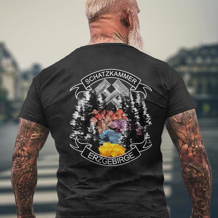 Cool Erzgebirge Sachsen Mining Minerals T-Shirt mit Rückendruck Geschenke für alte Männer