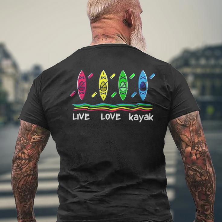 Cool Kayaks For Outdoor Adventure Kayaking Boating Men's T-shirt Back Print Gifts for Old Men