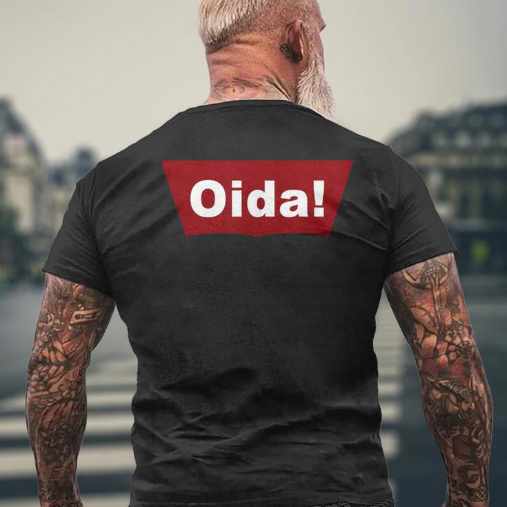 Cool Oida Austria Bavaria Text Logo T-Shirt mit Rückendruck Geschenke für alte Männer