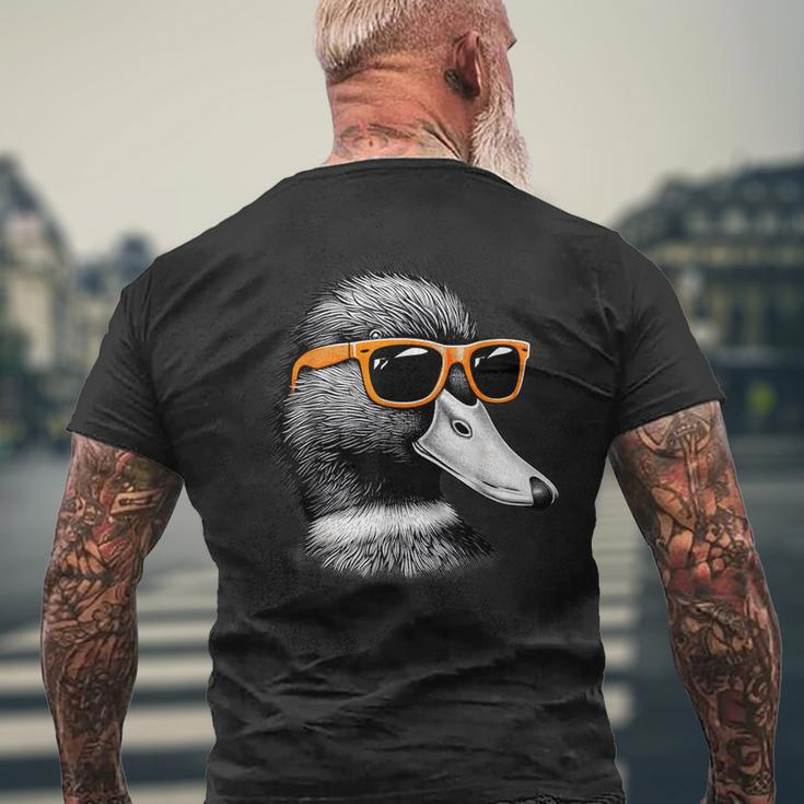 Coole Stockente Mit Sonnenbrille Grafikkunst T-Shirt mit Rückendruck Geschenke für alte Männer