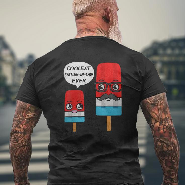 Coolest Father-In-Law Ever Father's Day Popsicle Ice Cream Mens Back Print T-shirt Gifts for Old Men