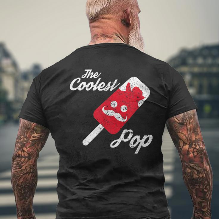 The Coolest Pop Mustache Popsicle For Dad Men Men's T-shirt Back Print Gifts for Old Men