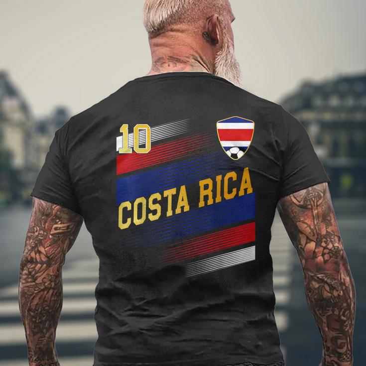 Costa Rica Flagge Costa Rican Pride Lovers T-Shirt mit Rückendruck Geschenke für alte Männer