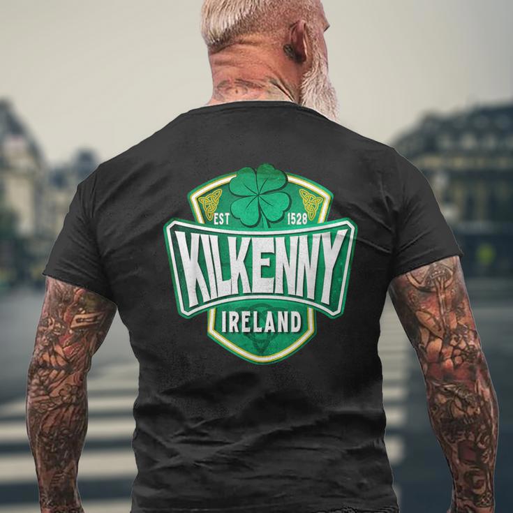 County Kilkenny Ireland Irish Gaelic Football Hurling Badge Men's T-shirt Back Print Gifts for Old Men