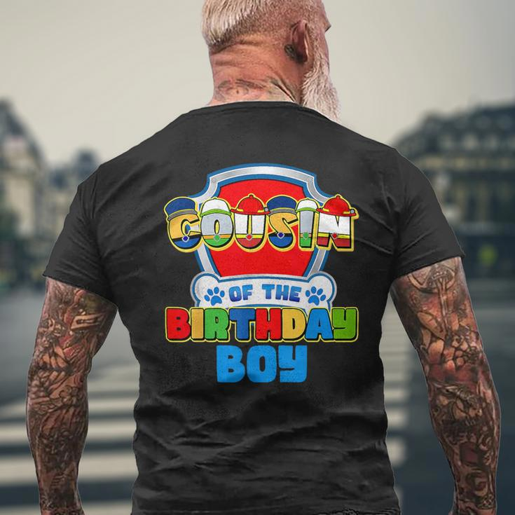 Cousin Of The Birthday Boy Dog Paw Family Matching Boy Girl Men's T-shirt Back Print Gifts for Old Men