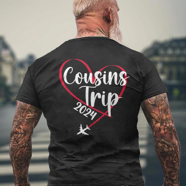 Cousins Trip 2024 Heart Vacation Travel Cousins Weekend Men's T-shirt Back Print Gifts for Old Men