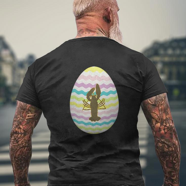 Crawfish Easter Eggs Mens Back Print T-shirt Gifts for Old Men