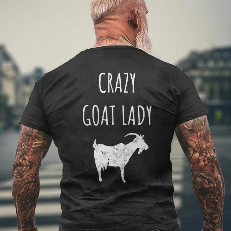 Crazy Goat Lady Yoga Show Animal Men's T-shirt Back Print Gifts for Old Men