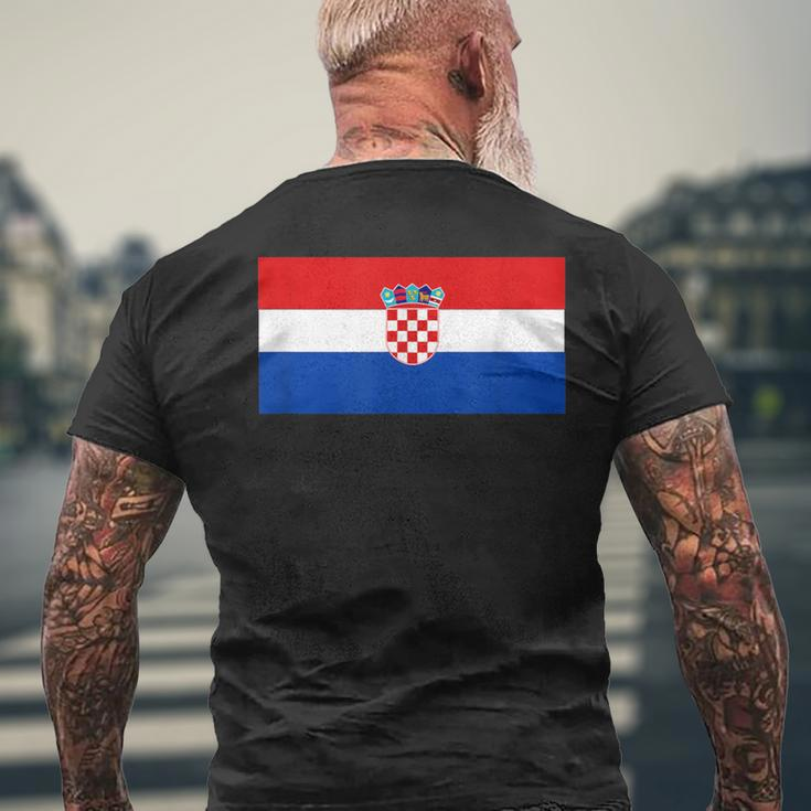 Croatia 2021 Flag Love Soccer Cool Football Fans Support Men's T-shirt Back Print Gifts for Old Men