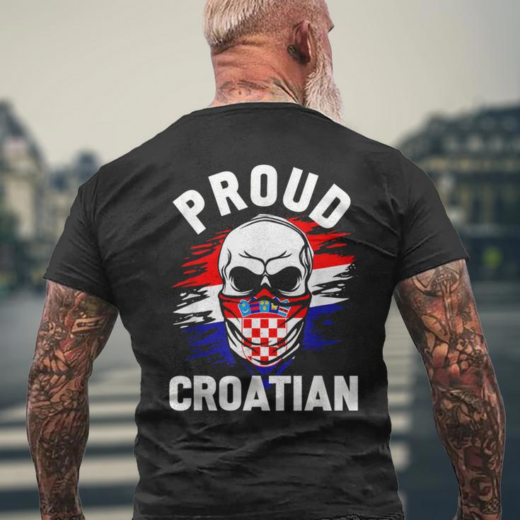 Croatia Men's Zagreb Croatia Hrvatska Black T-Shirt mit Rückendruck Geschenke für alte Männer