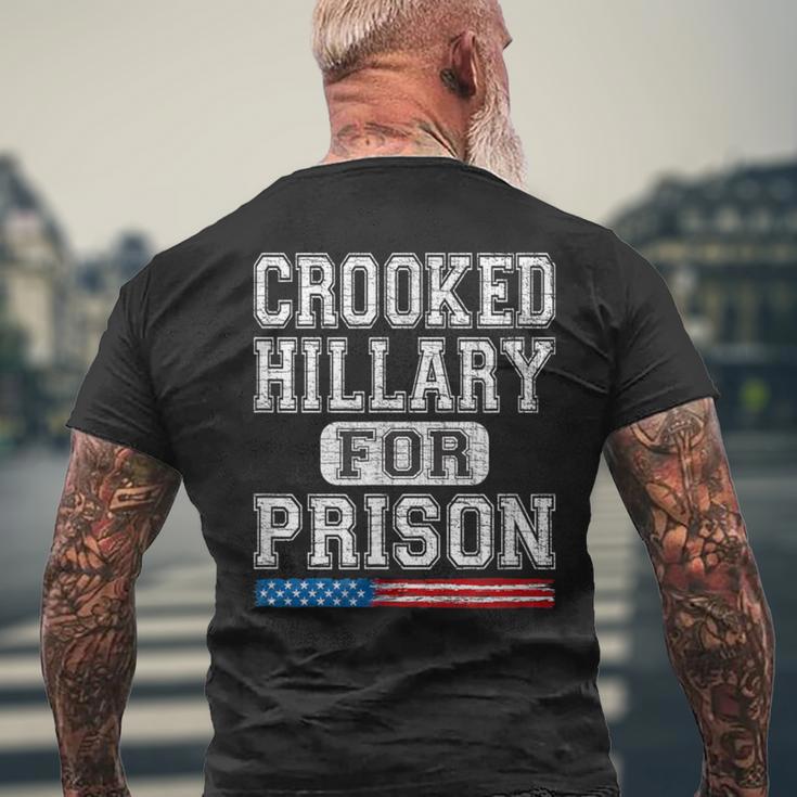 Crooked Hillary For Prison Vintage Style Men's T-shirt Back Print Gifts for Old Men