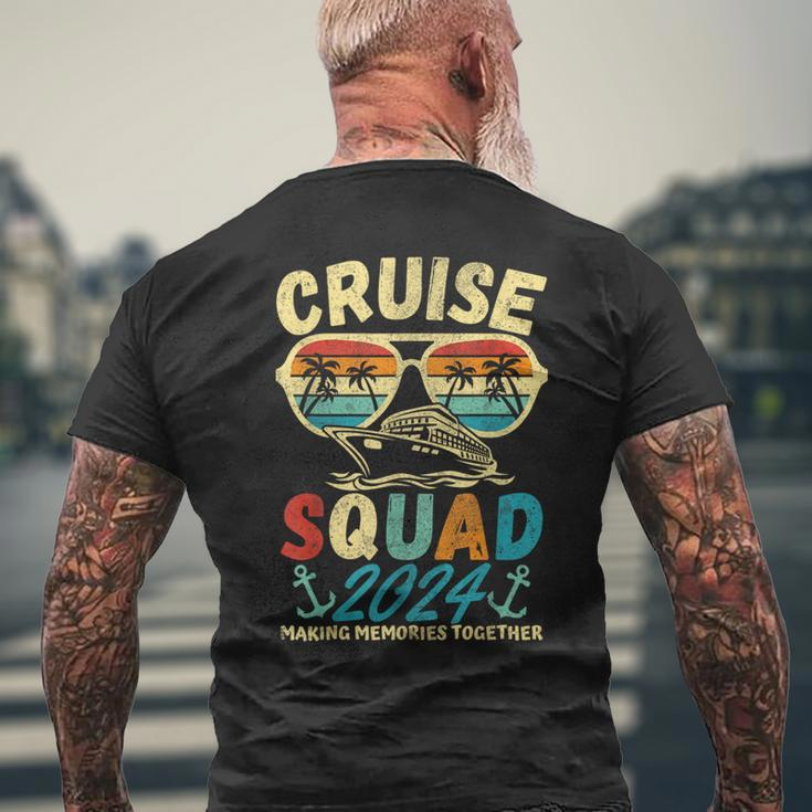 Cruise Squad 2024 Summer Vacation Group Family Trip Vintage Men's T-shirt Back Print Gifts for Old Men