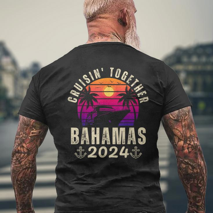 Cruisin Together Bahamas 2024 Family Vacation Caribbean Ship Men's T-shirt Back Print Gifts for Old Men