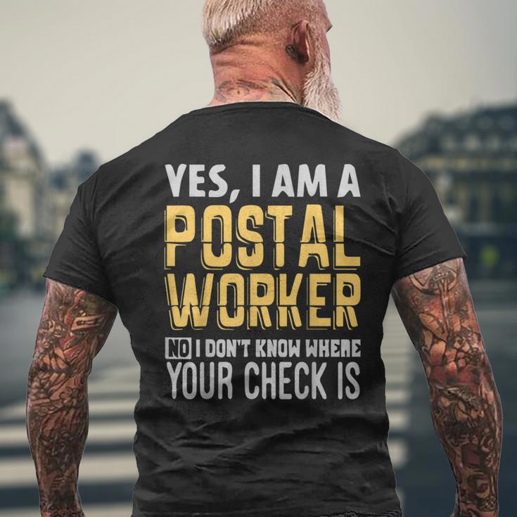 Are You Crying Theres No Crying At The Post Office Men's T-shirt Back Print Gifts for Old Men