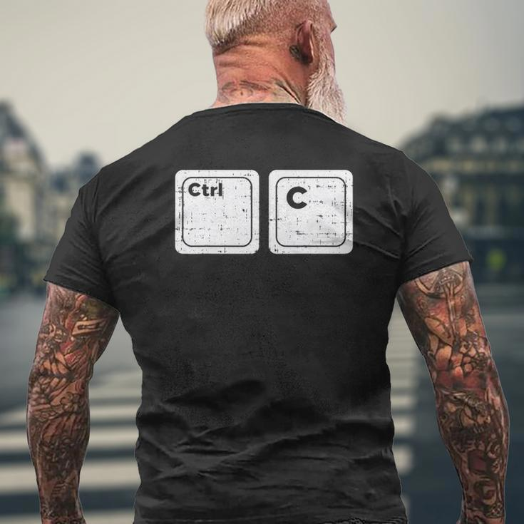 Ctrl C Copy Matching Dad And Kid Son Daughter Men Mens Back Print T-shirt Gifts for Old Men