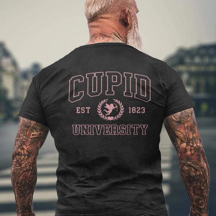 Cupid University Est 1829 Valentine CollegeValentine Vibes Men's T-shirt Back Print Gifts for Old Men
