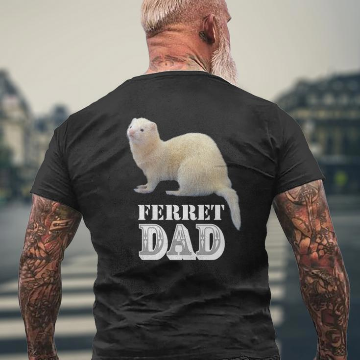 Cute Albino White Ferret Dad Ferrets Lover Kids Mens Back Print T-shirt Gifts for Old Men