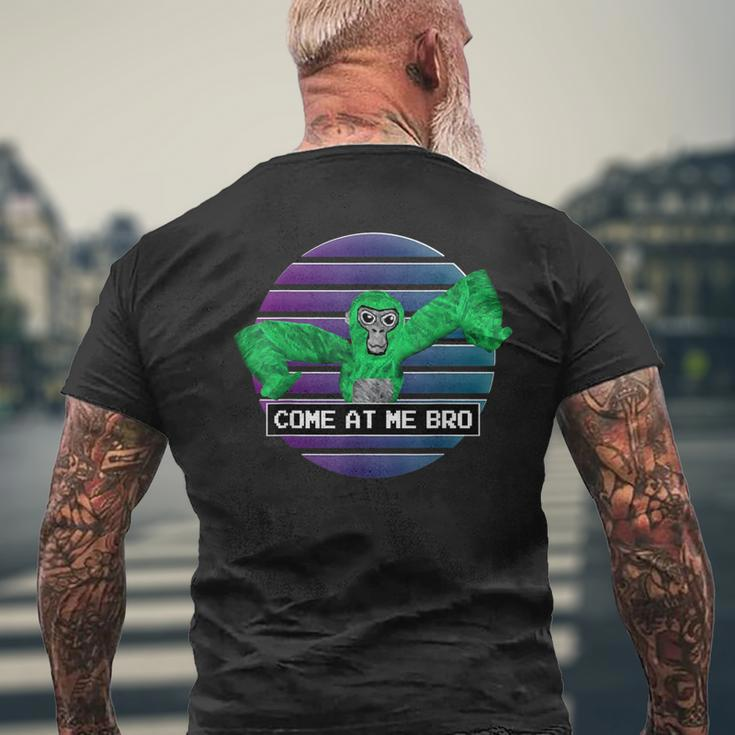 Cute Come At Me Bro Gorilla Gamer Monke Tag Vr Men's T-shirt Back Print Gifts for Old Men