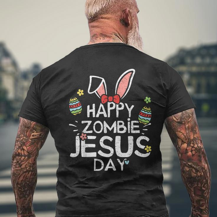 Cute Happy Zombie Jesus Day Easter Bunny For Women Men's T-shirt Back Print Gifts for Old Men