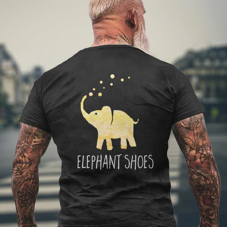 Cute I Love You Elephant Shoes Mens Back Print T-shirt Gifts for Old Men