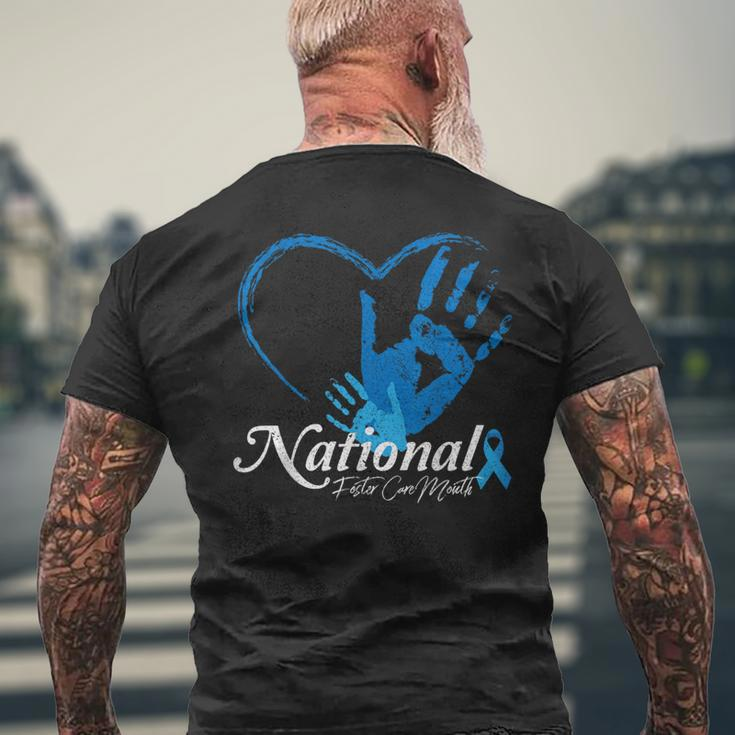 Cute National Foster Care Awareness MonthMen's T-shirt Back Print Gifts for Old Men