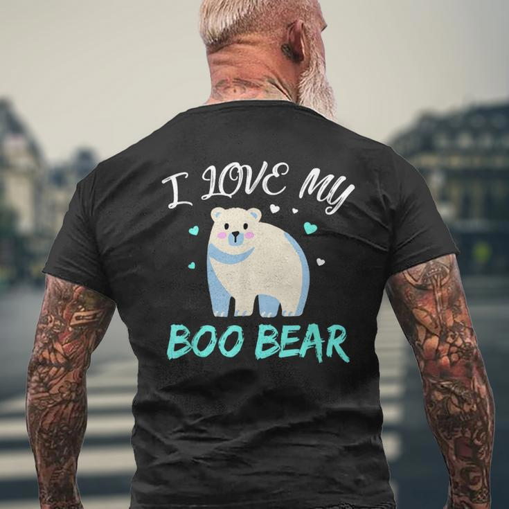 Cute Polar Bear I Love My Boo Bear Men's T-shirt Back Print Gifts for Old Men
