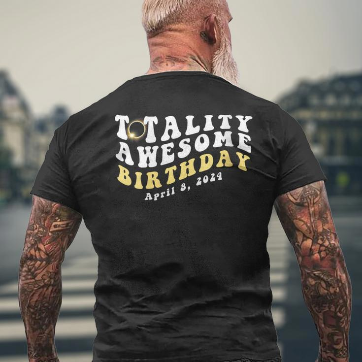 Cute Total Solar Eclipse April 8 2024 Totality Birthday Men's T-shirt Back Print Gifts for Old Men