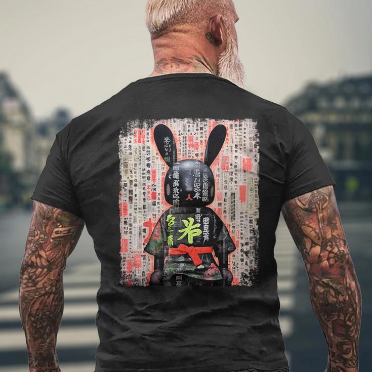 Cyberpunk Rabbit Japanese Futuristic Rabbit Samurei T-Shirt mit Rückendruck Geschenke für alte Männer