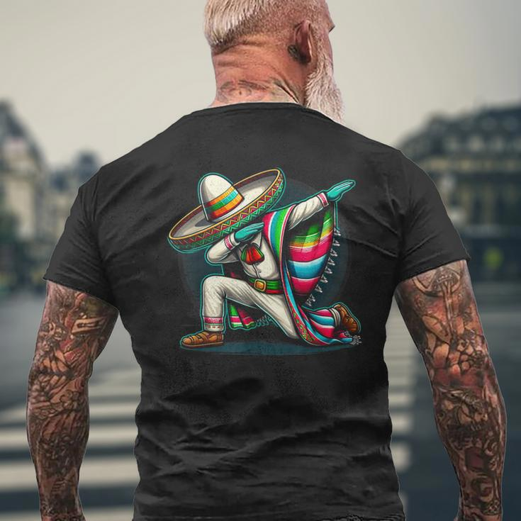 Dabbing Poncho Cinco De Mayo Mexican Sombrero Festival Men's T-shirt Back Print Gifts for Old Men