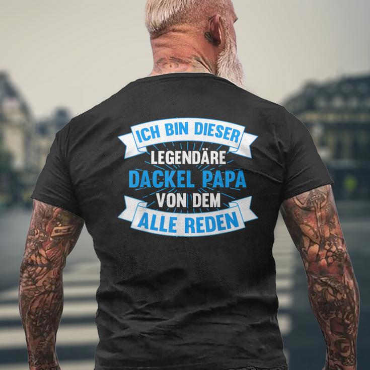 Dachshund Dad Dachshund Papa Teckel T-Shirt mit Rückendruck Geschenke für alte Männer