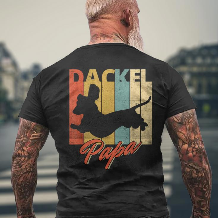 Dachshund Daschel Papa Dachshund Dog Retro Vintage T-Shirt mit Rückendruck Geschenke für alte Männer