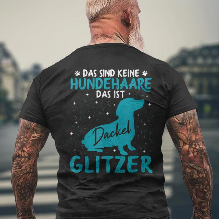 Dachshund Glitter Dachshund Dog Hair Dog Owners T-Shirt mit Rückendruck Geschenke für alte Männer