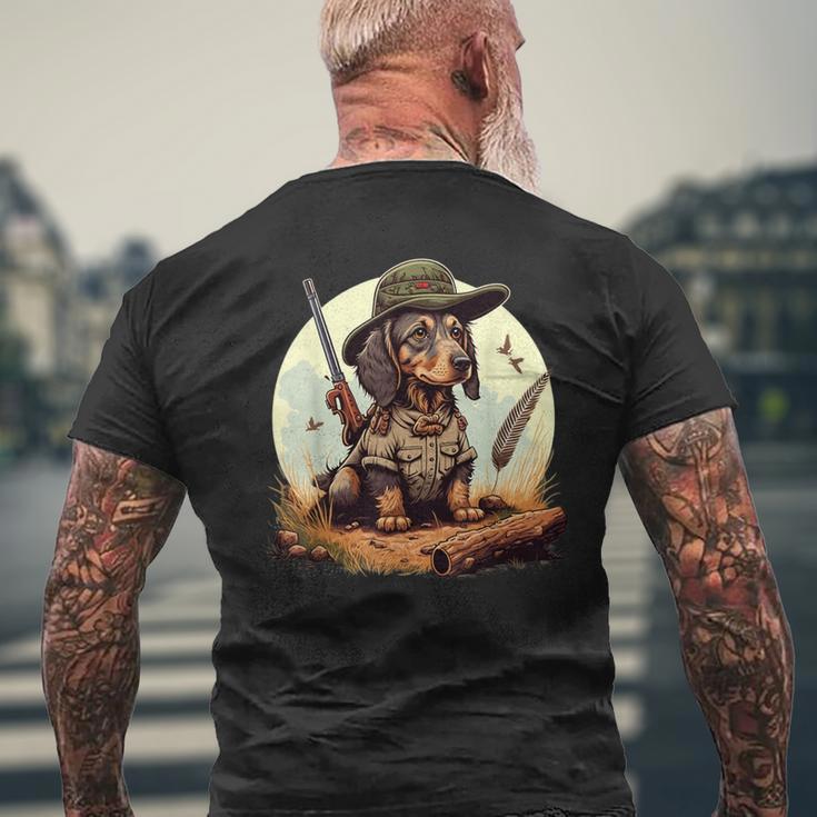 Dachshund Hunter On Dachshund Game Hunting T-Shirt mit Rückendruck Geschenke für alte Männer