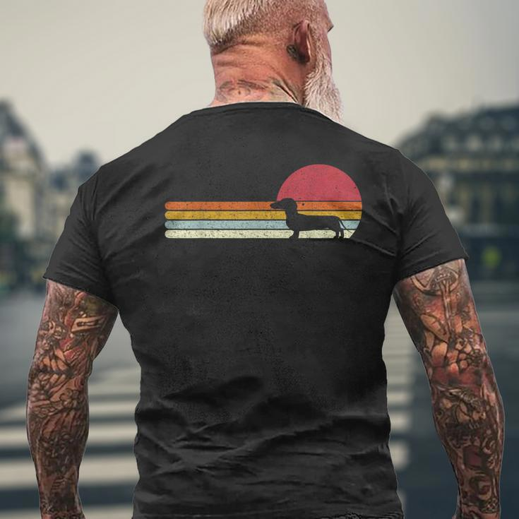 Dachshund Silhouette Sunset For Dog Owners T-Shirt mit Rückendruck Geschenke für alte Männer