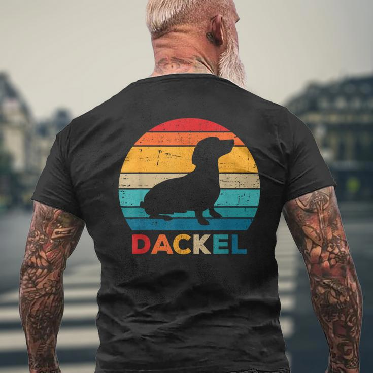 Dachshund Dachshund Teckel Dog Holder T-Shirt mit Rückendruck Geschenke für alte Männer