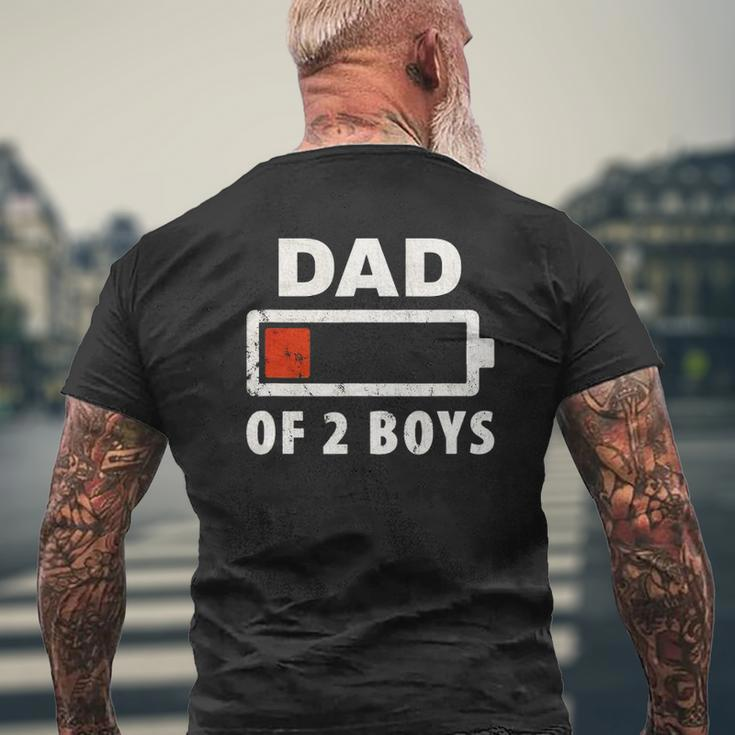 Dad Of 2 Boys Mens Back Print T-shirt Gifts for Old Men