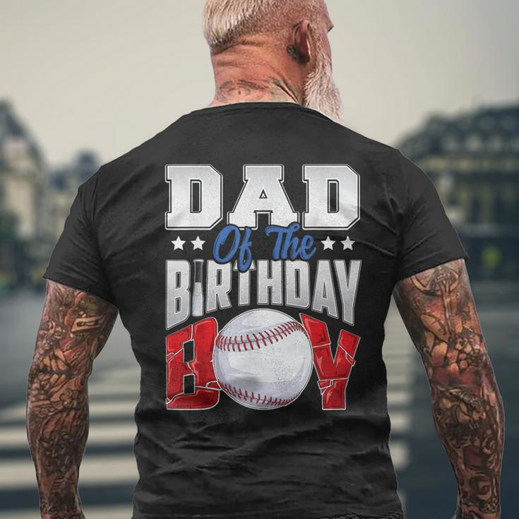 Dad Baseball Birthday Boy Family Baller B-Day Party Men's T-shirt Back Print Gifts for Old Men
