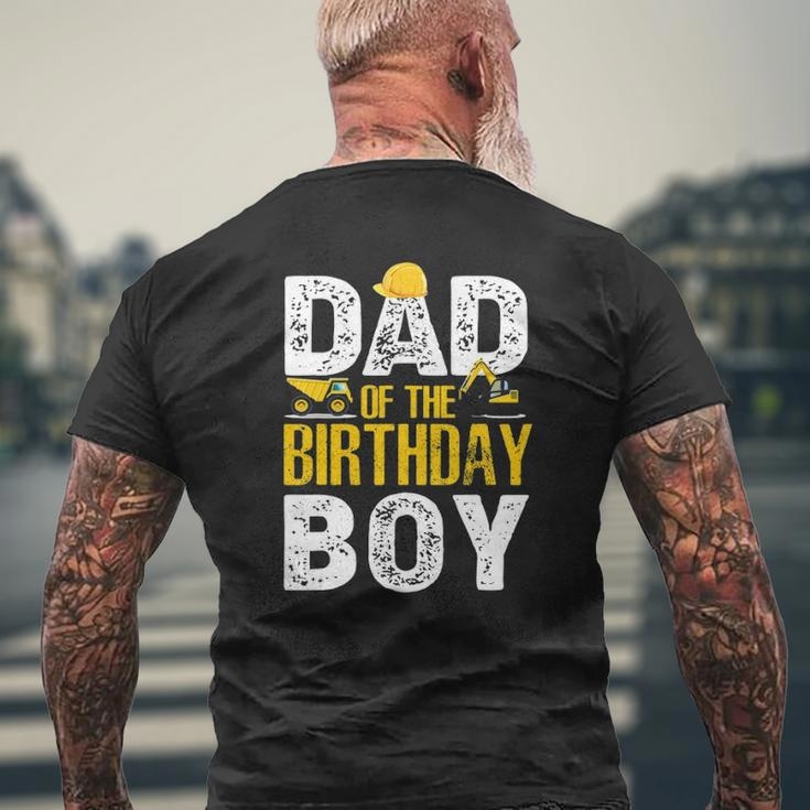 Dad Of The Bday Boy Construction Bday Party Hat Men Mens Back Print T-shirt Gifts for Old Men