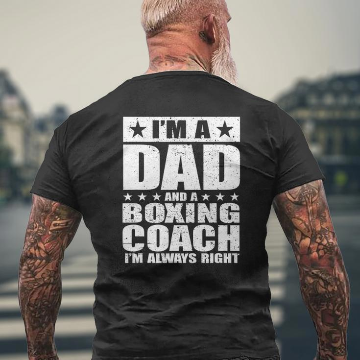 Dad Boxing Coach Father's Day S From Daughter Son Mens Back Print T-shirt Gifts for Old Men